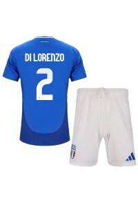 Italië Giovanni Di Lorenzo #2 Babytruitje Thuis tenue Kind EK 2024 Korte Mouw (+ Korte broeken)